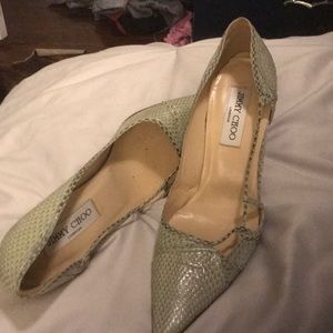 Jimmy choo snakeskin pump. Gently used.
